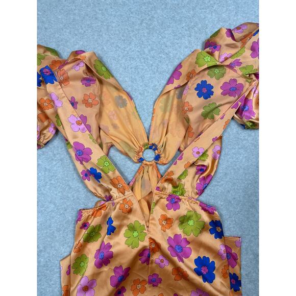 Show Me Your Mumu Womens Size XL Go Out Cut Out Mini Dress Poppin Poppy - Picture 10 of 12